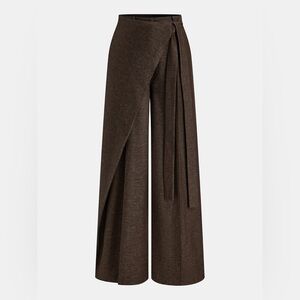 Commense Asymmetric Wrap Wide-Leg Pants